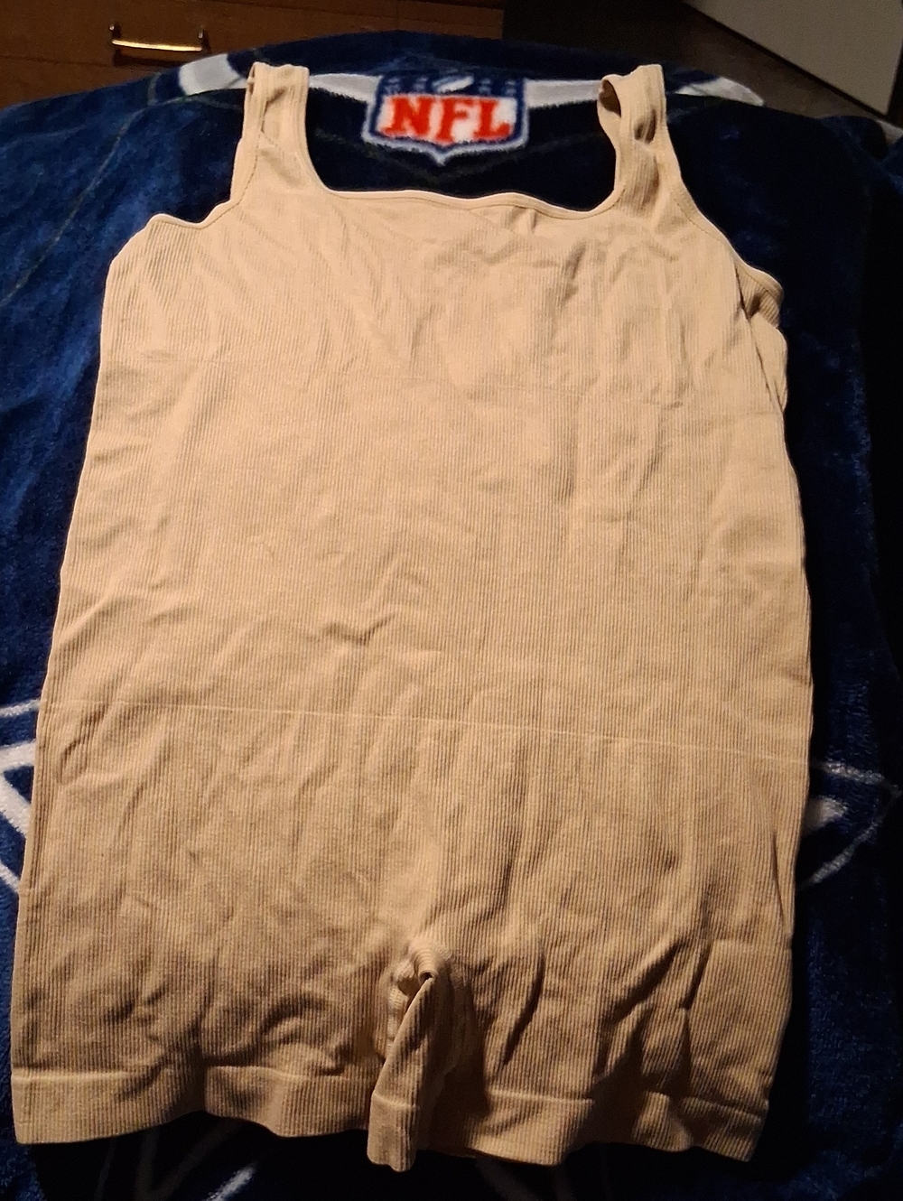 Seamless Beige Shapewear Tank Bodysuit for Women